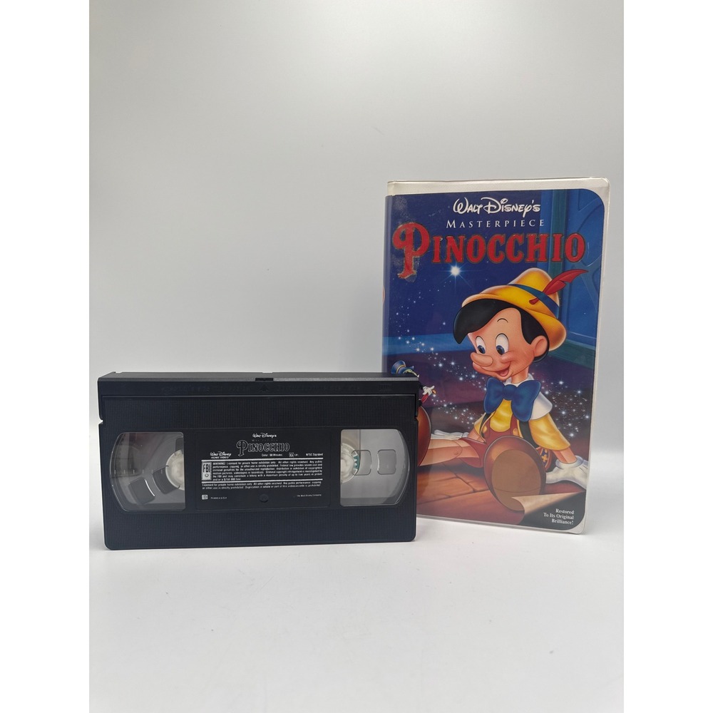 Walt Disney Masterpiece Pinocchio VHS Restored Clamshell Case 239 1993 Release
